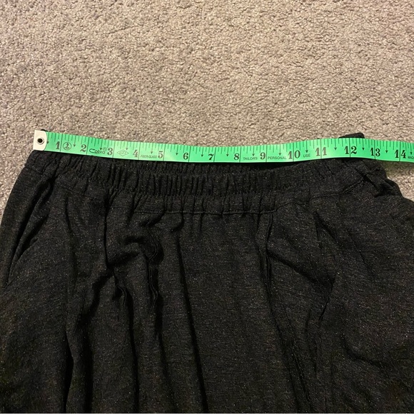 Kedem Sasson Skirt Women’s O/S Black Gray Metallic Silver Lagenlook Pockets - Picture 4 of 7